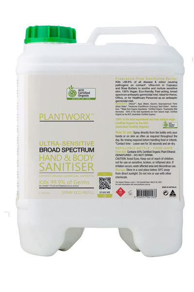 Picture of Hand & Body Ultra-Sensitive SPRAY Sanitiser 20 Litres   -   SA PICK UP ONLY