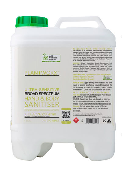 Picture of Hand & Body Ultra-Sensitive GEL Sanitiser 20 Litres   -   SA PICK UP ONLY